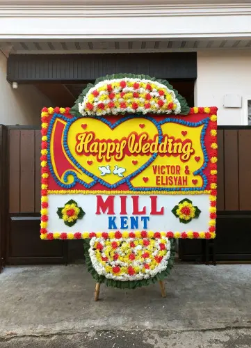 Papan Bunga Pernikahan kebumen